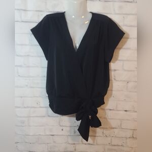 Nine West Wrap Top Elastic Waist Side Tie Large